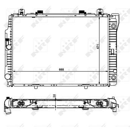 Слика на Воден радиатор (ладник) NRF 55315 за Mercedes E-class (w124) 280 E (124.028) - 197 коњи бензин