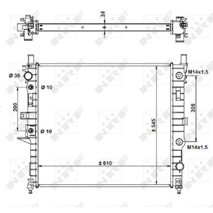 Слика на Воден радиатор (ладник) NRF 55334