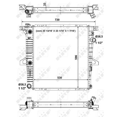 Слика на Воден радиатор (ладник) NRF 56033 за Ford Explorer (u2) 4.0 - 204 коњи бензин