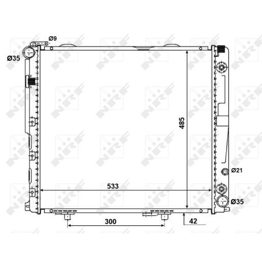 Слика на Воден радиатор (ладник) NRF 58164 за Mercedes E-class Estate (s124) E 250 TD (124.186) - 113 коњи дизел