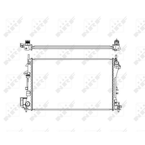 Слика на Воден радиатор (ладник) NRF 58203 за Saab 9-3 Estate 2.0 t Bio Power XWD - 209 коњи Бензин/Етанол