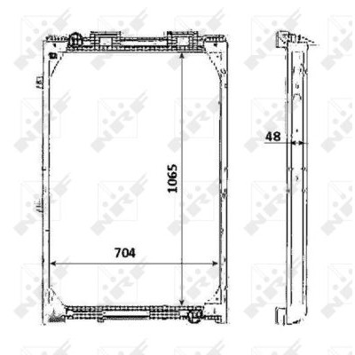 Слика на Воден радиатор (ладник) NRF 58345 за камион MAN E 2000 50.460 VFVK, VFVK-HK, VFV-G - 460 коњи дизел