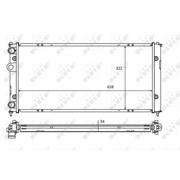 Слика на Воден радиатор (ладник) NRF 58386 за Seat Ibiza 2 (6K) 1.9 D - 68 коњи дизел