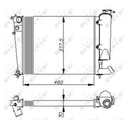 Слика на Воден радиатор (ладник) NRF 58823 за Citroen Xsara Coupe N0 1.8 i - 90 коњи бензин
