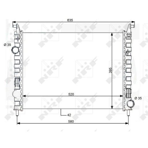 Слика на Воден радиатор (ладник) NRF 59120 за Fiat Strada (178e) 1.3 D Multijet - 85 коњи дизел