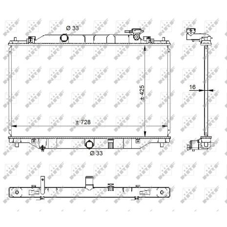 Слика на Воден радиатор (ладник) NRF 59206 за Mazda CX-5 (KE, GH) 2.0 - 155 коњи бензин