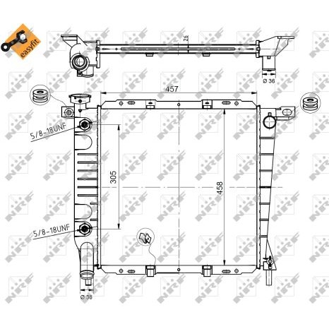 Слика на Воден радиатор (ладник) NRF EASY FIT 50379