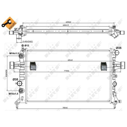 Слика на Воден радиатор (ладник) NRF EASY FIT 50562