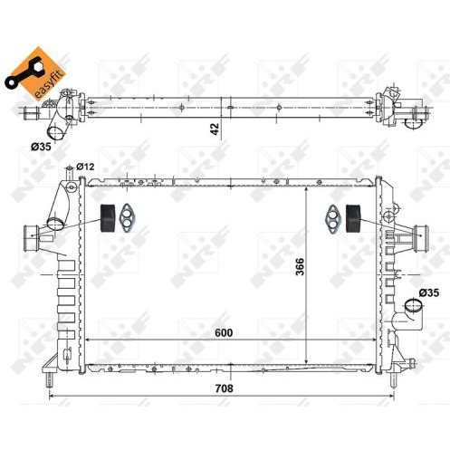 Слика на Воден радиатор (ладник) NRF EASY FIT 506616