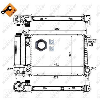 Слика на Воден радиатор (ладник) NRF EASY FIT 51356