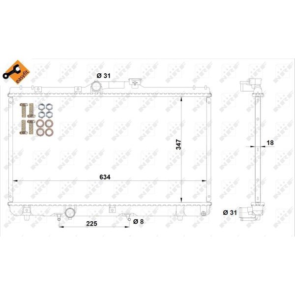 Слика на Воден радиатор (ладник) NRF EASY FIT 517588