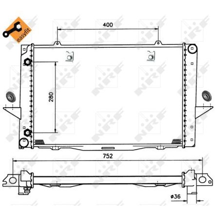 Слика на Воден радиатор (ладник) NRF EASY FIT 519509 за Volvo 850 Station Wagon (LW) 2.0 - 143 коњи бензин