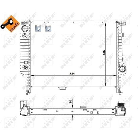 Слика на Воден радиатор (ладник) NRF EASY FIT 519558