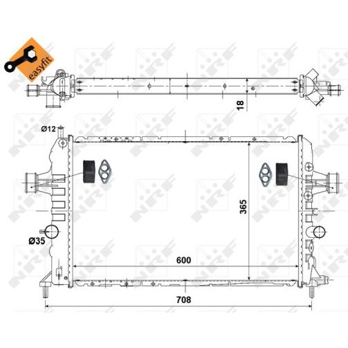 Слика на Воден радиатор (ладник) NRF EASY FIT 53442