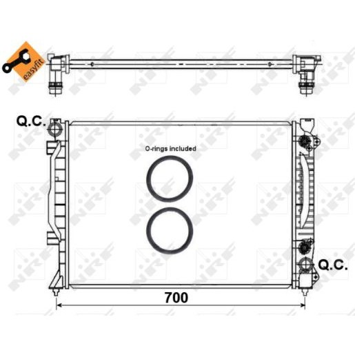 Слика на Воден радиатор (ладник) NRF EASY FIT 53444