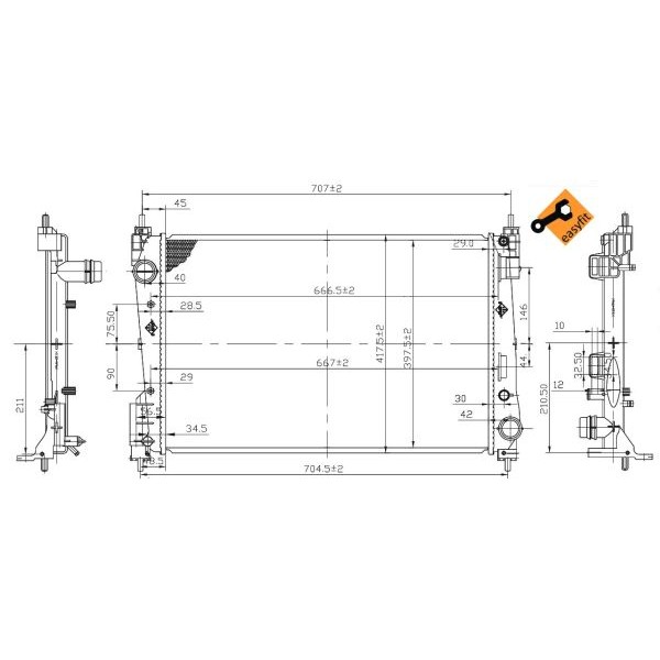 Слика на Воден радиатор (ладник) NRF EASY FIT 53455