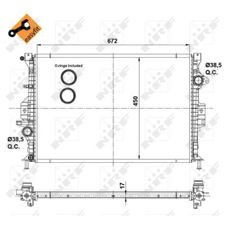 Слика на Воден радиатор (ладник) NRF EASY FIT 53737 за Ford Mondeo 4 Turnier 1.6 TDCi - 115 коњи дизел