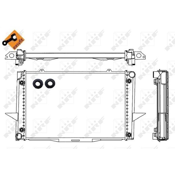 Слика на Воден радиатор (ладник) NRF EASY FIT 539509 за Volvo S70 Saloon (P80) 2.0 Turbo - 210 коњи бензин