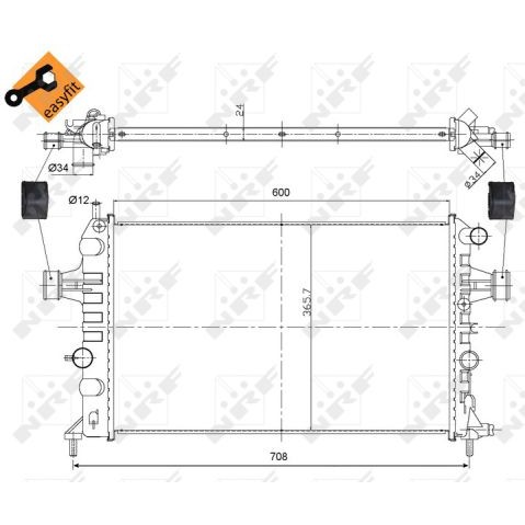 Слика на Воден радиатор (ладник) NRF EASY FIT 54668