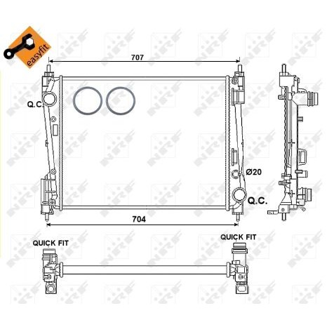 Слика на Воден радиатор (ладник) NRF EASY FIT 54752