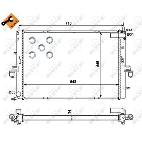 Слика на Воден радиатор (ладник) NRF EASY FIT 55319