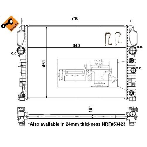 Слика на Воден радиатор (ладник) NRF EASY FIT 56076