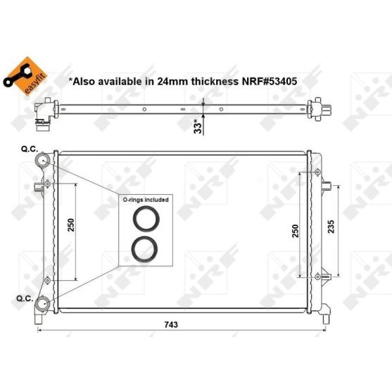 Слика на Воден радиатор (ладник) NRF EASY FIT 56153