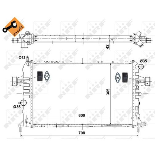 Слика на Воден радиатор (ладник) NRF EASY FIT 58177