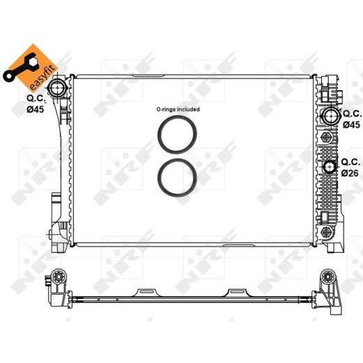 Слика на Воден радиатор (ладник) NRF EASY FIT 58335 за Mercedes C-class Estate (s204) C 220 CDI - 163 коњи дизел