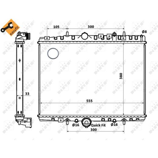 Слика на Воден радиатор (ладник) NRF EASY FIT 58341