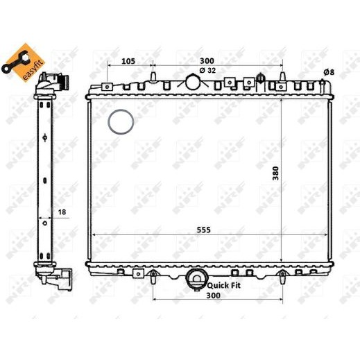 Слика на Воден радиатор (ладник) NRF EASY FIT 58352