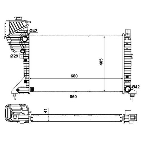 Слика на Воден радиатор (ладник) NRF Economy Class 55348A