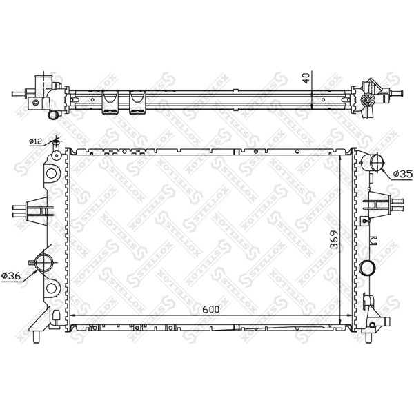 Слика на Воден радиатор (ладник) STELLOX 10-25265-SX