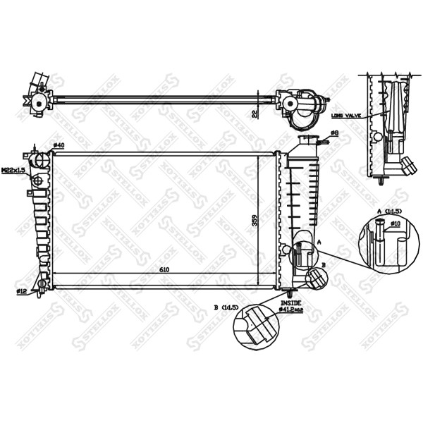 Слика на Воден радиатор (ладник) STELLOX 10-25671-SX