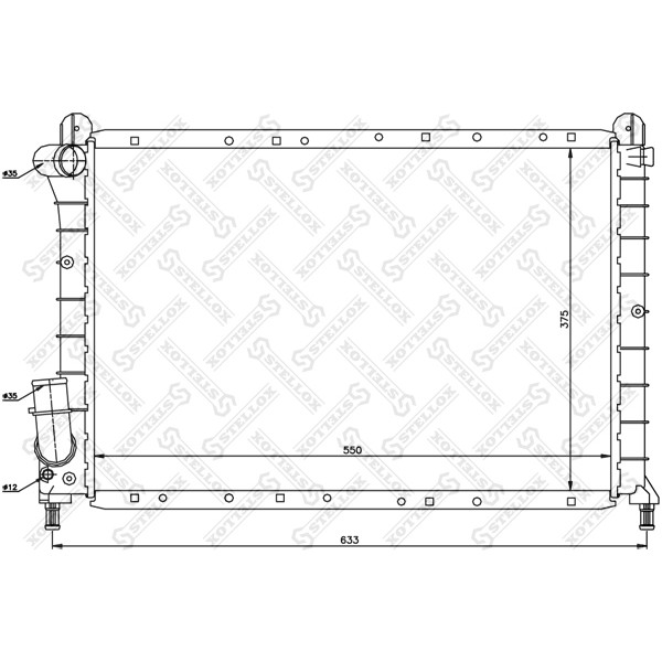Слика на Воден радиатор (ладник) STELLOX 10-25693-SX