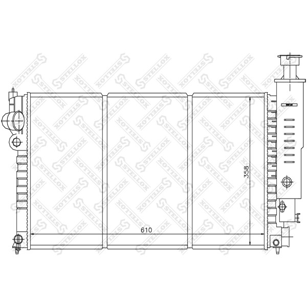 Слика на Воден радиатор (ладник) STELLOX 10-26100-SX