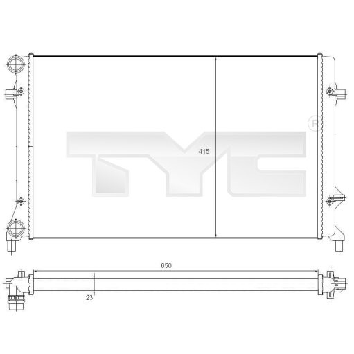 Слика на Воден радиатор (ладник) TYC 702-0025