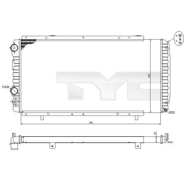 Слика на Воден радиатор (ладник) TYC 709-0014-R