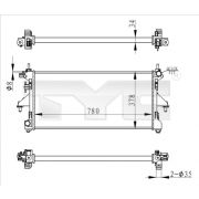Слика 1 на Воден радиатор (ладник) TYC 709-0020-R