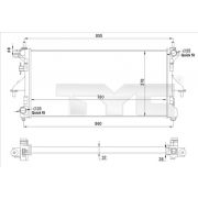 Слика 1 $на Воден радиатор (ладник) TYC 709-0028-R