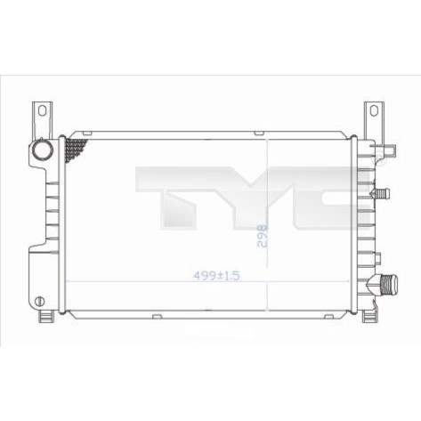 Слика на Воден радиатор (ладник) TYC 710-0049 за Ford Fiesta 3 (gfj) 1.4 - 71 коњи бензин