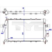 Слика 1 на Воден радиатор (ладник) TYC 725-0039-R