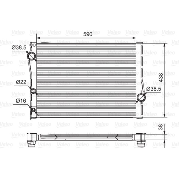 Слика на Воден радиатор (ладник) VALEO 701549