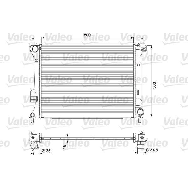 Слика на Воден радиатор (ладник) VALEO 701729