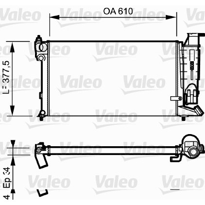 Слика на Воден радиатор (ладник) VALEO 730984