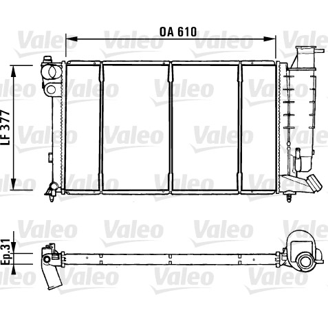 Слика на Воден радиатор (ладник) VALEO 731181