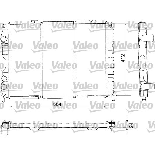 Слика на Воден радиатор (ладник) VALEO 731283 за Alfa Romeo Spider (916S) 2.0 T.SPARK 16V (916S2B) - 155 коњи бензин
