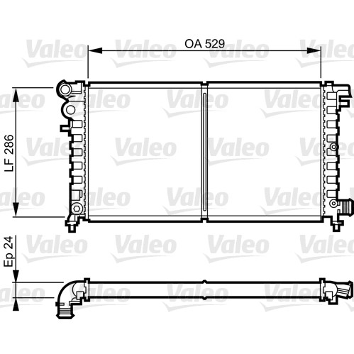 Слика на Воден радиатор (ладник) VALEO 731530 за Peugeot 106 Van (1) 1.5 D - 57 коњи дизел