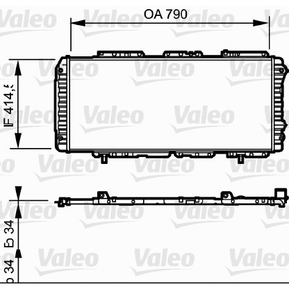 Слика на Воден радиатор (ладник) VALEO 731611 за Citroen Jumper BUS 230P 2.0  4x4 - 109 коњи бензин