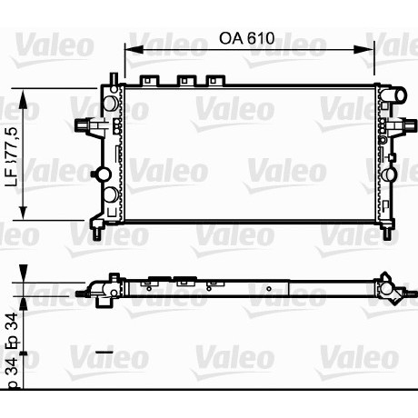 Слика на Воден радиатор (ладник) VALEO 732550